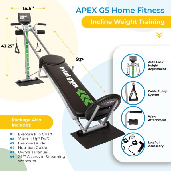 Home Fitness Incline Weight Trainer with 10 Resistance Levels - Image 4
