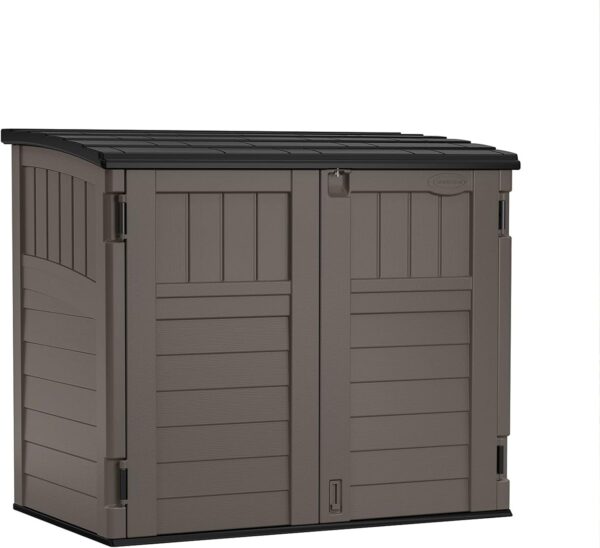 34 Cu. Ft. Horizontal Shed for Outdoor Storage w/Locking System, Stoney/Black - Image 7