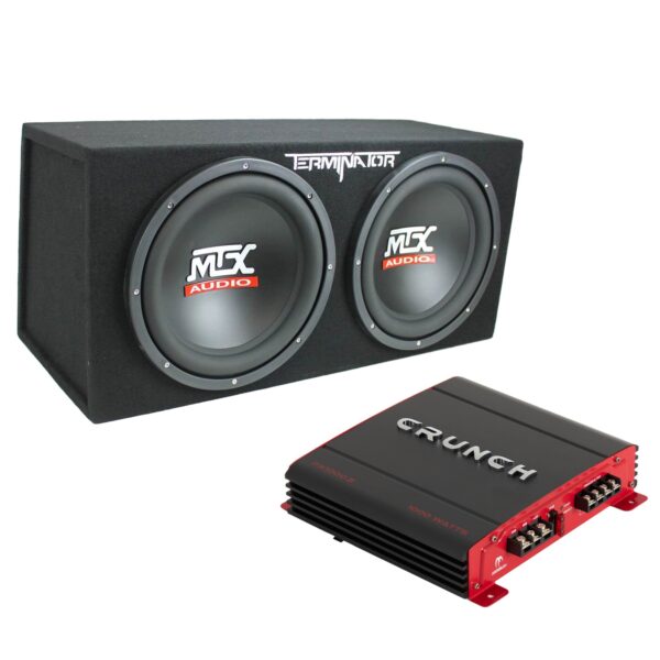 2 Channel Car Audio Amplifier & MTX 12 In Dual Loaded Subwoofer Enclosure - Image 2