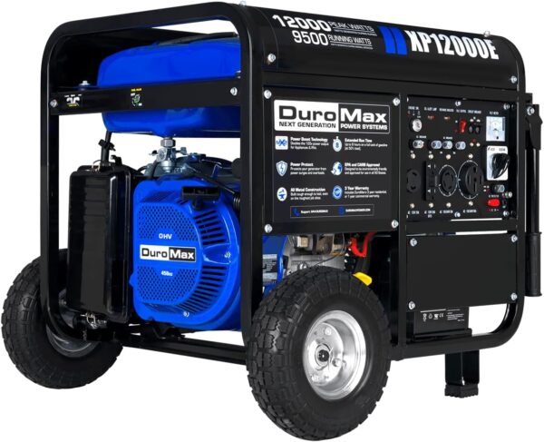 13,000-Watt Dual Fuel Portable Generator - Gas & Propane, Electric Start, Whole Home Backup Power, Transfer Switch Ready, RV & Emergency Ready