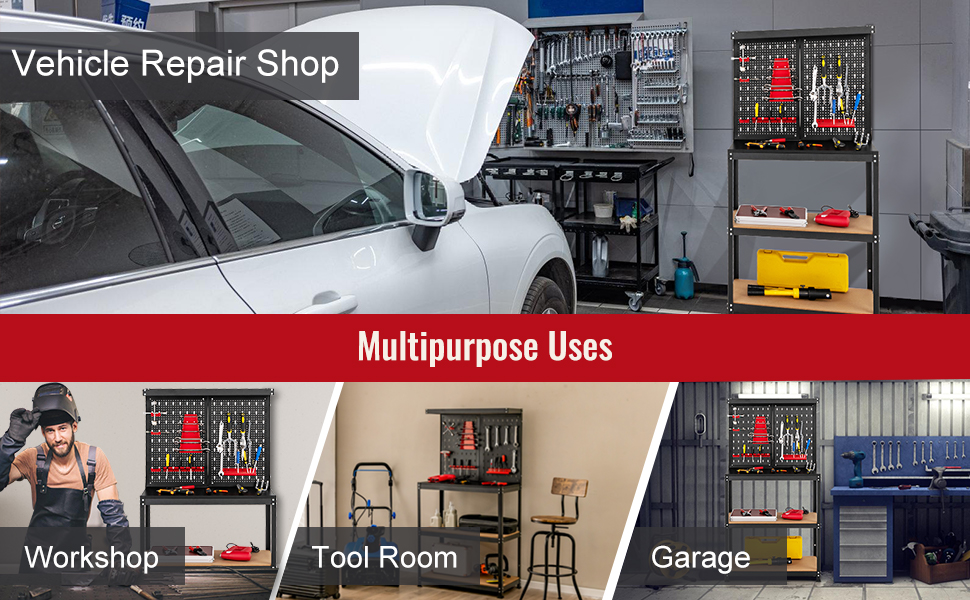 Heavy-Duty Steel Tool Table - Goplus