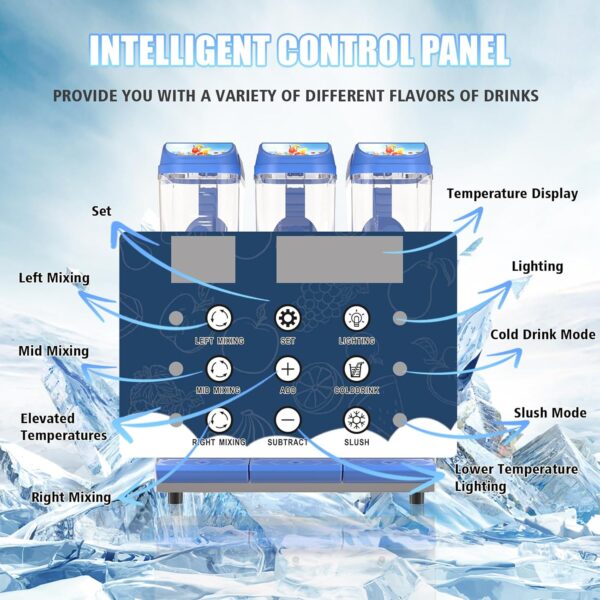 Commercial Slushy Machine - 1000W 30L Tanks Slush Maker Machine 304 Stainless Steel Commercial Margarita Machines Efficient Cooling the Ideal Slushie Maker for Bars Cafes Restaurants - Image 14