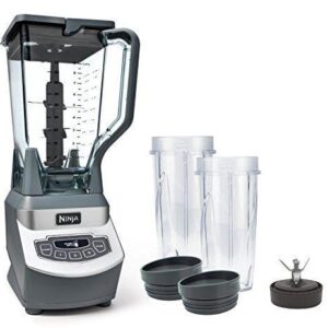 Professional Countertop Blender with 1100-Watt Base, 72 Oz Total Crushing Pitcher and (2) 16 Oz Cups for Frozen Drinks and Smoothies (BL660), Gray
