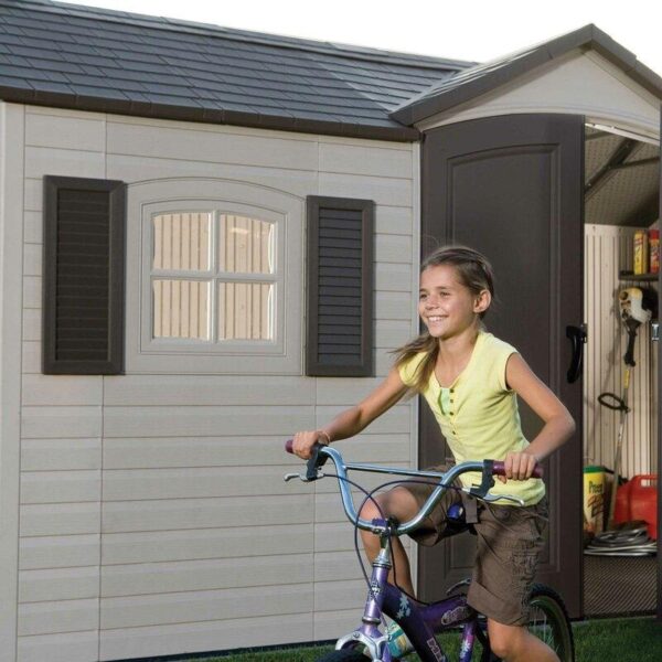 Side Entry 15 ft. W x 8 ft. D Plastic Storage Shed - Image 3