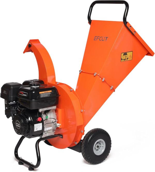 Wood Chipper 4" inch Max Diameter Capacity 9 HP 274cc Gas Powered Engine Heavy Duty Shredder Mulcher