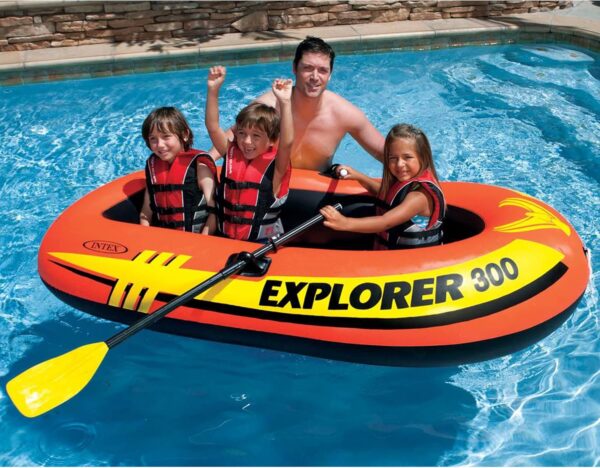 Inflatable Boat Series: Dual Air Chambers  Welded Oar Locks  Grab Handles Bow Rope Sporty Design - Image 4