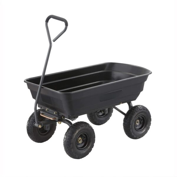 Poly Garden Dump Cart Camping Beach Wagon, 600 Pound Capacity