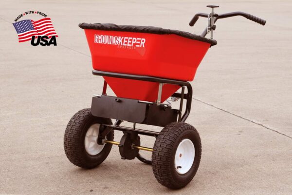 Buyers Products 3039632R Grounds Keeper Commercial Walk Behind Push Spreader, 100lb Capacity, For Salt, Ice & Snow Melt, Included Grate & Cover With Enclosed Gearbox for Protection - Image 5