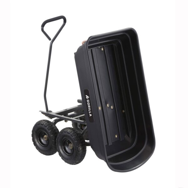 Poly Garden Dump Cart Camping Beach Wagon, 600 Pound Capacity - Image 11