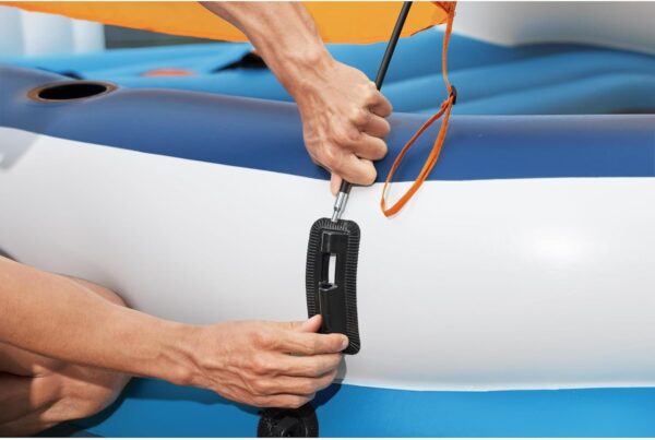 Tropical Breeze 6 Person Inflatable Party Island Large Relaxing Water Float with Detachable Sunshade and Cooler Bag - Image 5