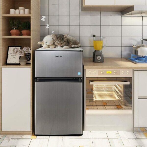 Mini Fridge with Freezer, 3.1 Cu.Ft Small Refrigerator, Compact Refrigerator with LED Light - Image 10