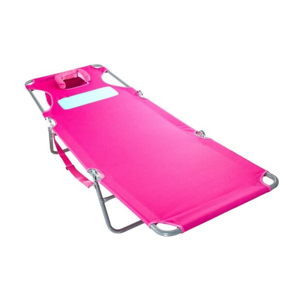Ostrich Ladies Comfort Lounger, Portable Beach Camping Pool Tanning Chair, Pink - Image 6