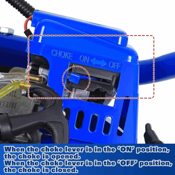 Post Hole Digger Gas Powered, 52cc 2.4 HP 2 Stroke Engine Earth Auger with 8" Drill Bit, EPA Compliant Post Hole Auger - Image 4
