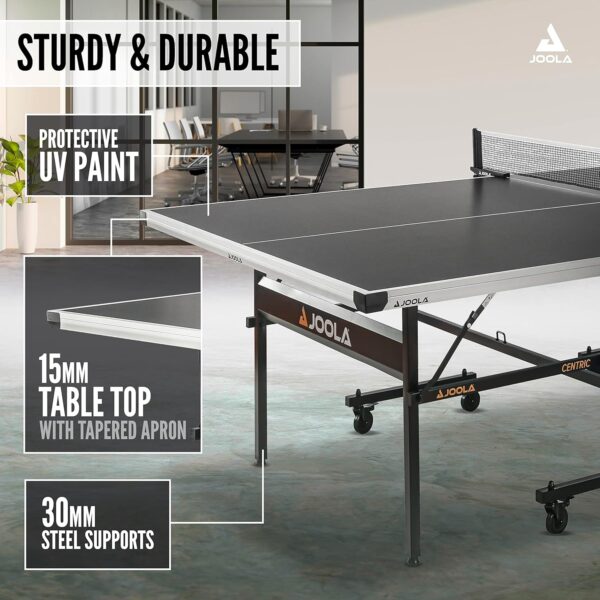 JOOLA Inside Professional MDF Indoor Ping Pong Table with Quick Clamp Table Tennis Net and Post Set - 10 Minute Easy Assembly - Tournament Quality - Foldable with Single Player Playback Mode - Image 160