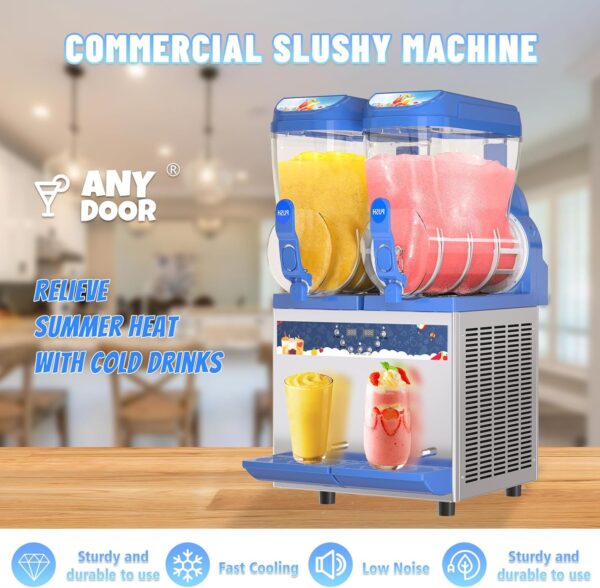 Commercial Slushy Machine - 1000W 30L Tanks Slush Maker Machine 304 Stainless Steel Commercial Margarita Machines Efficient Cooling the Ideal Slushie Maker for Bars Cafes Restaurants - Image 45