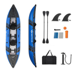 12.5 ft Inflatable Tandem Kayak | 1-2 Person Canoe | 507 lbs Capacity | Includes All Accessories & Carry Bag