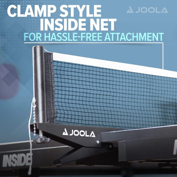 JOOLA Inside Professional MDF Indoor Ping Pong Table with Quick Clamp Table Tennis Net and Post Set - 10 Minute Easy Assembly - Tournament Quality - Foldable with Single Player Playback Mode - Image 20