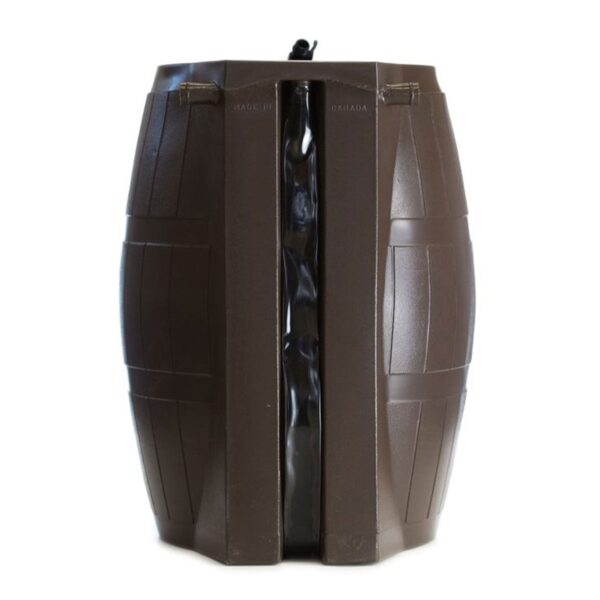Outdoor RC4000 50 Gallon Outdoor Rain Water Catcher Barrel Container, Brown - Image 7
