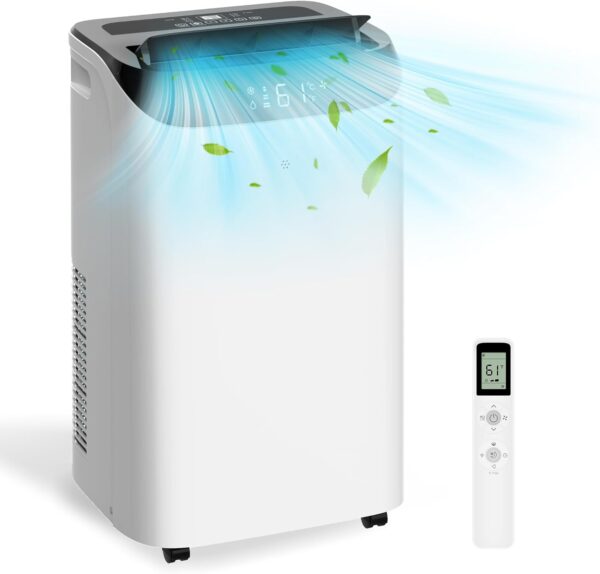 Portable Air Conditioner Cools Up to 700 Sq.Ft, 3-IN-1 Energy Efficient Portable AC Unit with Remote Control & Installation Kits for Large Room, Campervan, Office, Temporary Space - Image 2