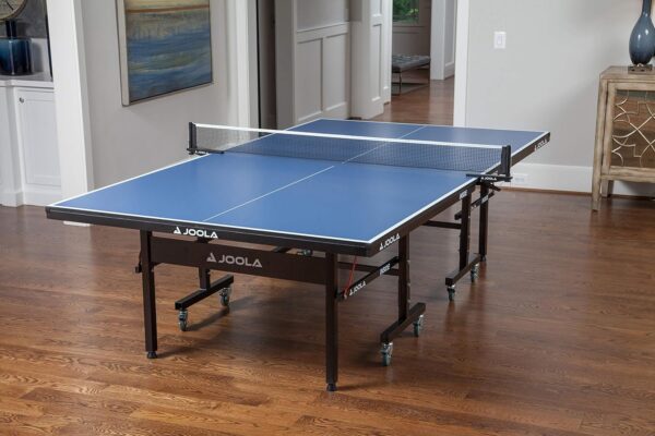 Inside Professional MDF Indoor Ping Pong Table with Quick Clamp Table Tennis Net and Post Set - 10 Minute Easy Assembly - Tournament Quality - Foldable with Single Player Playback Mode - Image 2