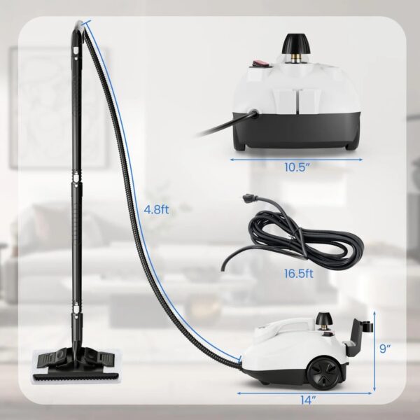 Multipurpose Steam Cleaner, 1800W Portable Household Steamer with 15 Accessories - Image 3