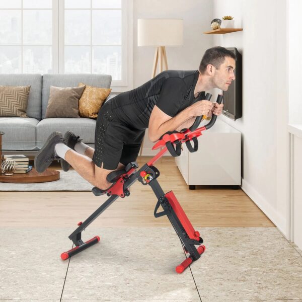 4 in 1 Folding Rowing Machine, AB Crunch Workout Machine w/3-Level Angle & Adjustable Tension - Image 7