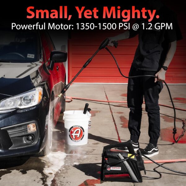Electric Pressure Washer 2.0, Powerful 1.4 GPM 2000 PSI Car Pressure Washer Sprayer, Snub Nose & Tip Attachment, Use,Car Soap, Patio Boat RV Motorcycle Car Garage Deck Adam's Polishes - Image 10