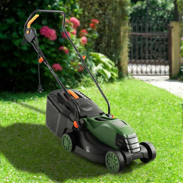 10 AMP 13" Electric Push Lawn Mower 2-in-1 Walk-Behind Lawnmower with Collection Box, 3 Adjustable Height Position - Image 4