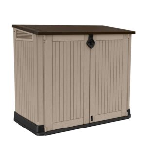 Midi 30-Cu Ft All-Weather Resin Storage Shed, Beige