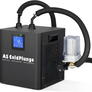 Ice Bath Water Chiller for Cold Plunge Tubs, 1/3 HP Upgraded Ice Bath Chiller with External Filter Water Pump, Ideal for Cold Plunge Recovery Ice Bath Tubs Home Use 110V Cooling Chiller