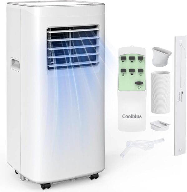 8500 BTU Portable Air Conditioners Cool Up to 360 Sq.Ft,3 IN 1 portable ac unit with Remote Control/LED Display/24Hrs Timer/Window Installation Kit & Screwdriver,White - Image 3
