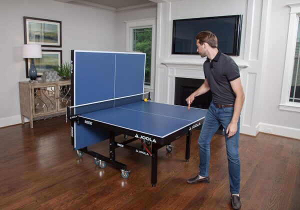 JOOLA Inside Professional MDF Indoor Ping Pong Table with Quick Clamp Table Tennis Net and Post Set - 10 Minute Easy Assembly - Tournament Quality - Foldable with Single Player Playback Mode - Image 98