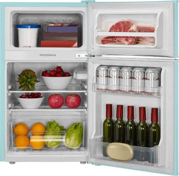 3.1 Cu. ft. Retro Mini Fridge with Top Freezer – Cool Mint - Image 5