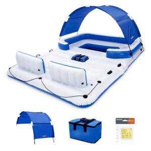 6 Person Inflatable Party Island Water Float
