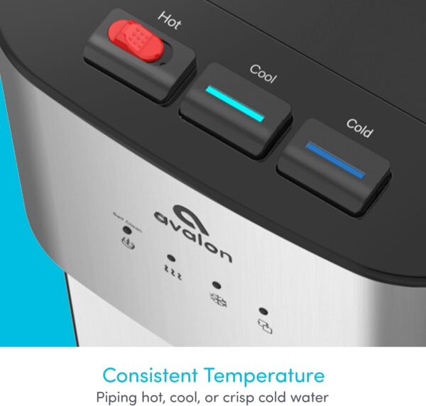 Limited Edition Self Cleaning Water Cooler Water Dispenser - 3 Temperature Settings - Hot, Cold & Room Water, Durable Stainless Steel Construction, Bottom Loading - UL Listed-Avalon - Image 29