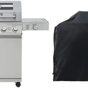 Larger 4-Burner Propane Gas Grills bbq Stainless Steel Heavy-Duty Cabinet Style with Knob Controls Side Burner Mesa 400m