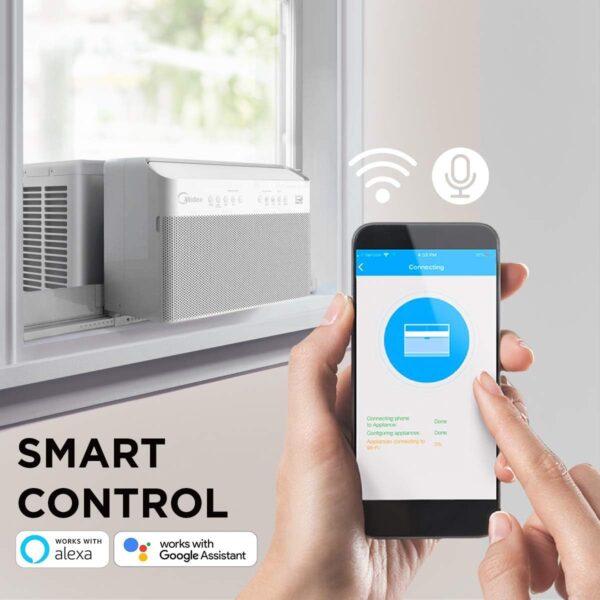 Midea U-Shaped Inverter Window Air Conditioner 12,000BTU with Open Window Flexibility, Robust Installation,Extreme Quiet, 35% Energy Saving, Smart Control, Alexa, Remote, Bracket Included (Renewed) - Image 6