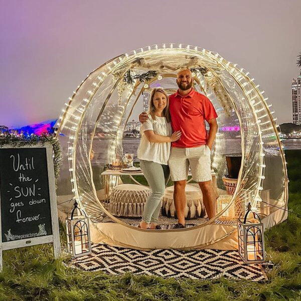 Tent Pop Up Gazebo, 8-10 Person Igloo Dome Garden Patio Canopy Shelter - Image 12