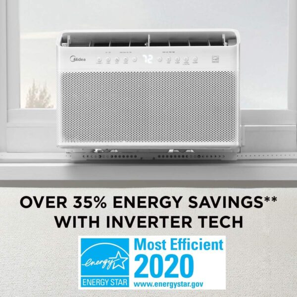 Midea U-Shaped Inverter Window Air Conditioner 12,000BTU with Open Window Flexibility, Robust Installation,Extreme Quiet, 35% Energy Saving, Smart Control, Alexa, Remote, Bracket Included (Renewed) - Image 12
