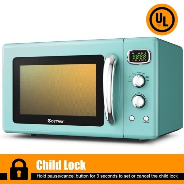 0.9Cu.ft Retro Countertop Microwave Oven, 900W with Defrost & Auto Cooking Function, Glass Turntable - Image 13