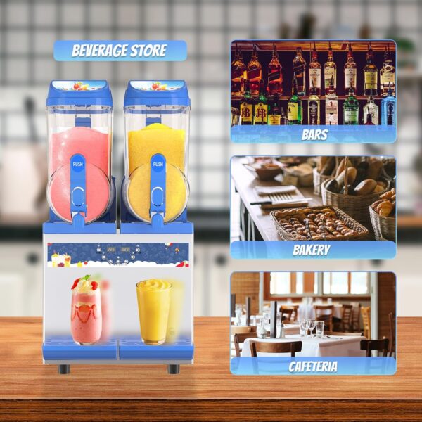 Commercial Slushy Machine - 1000W 30L Tanks Slush Maker Machine 304 Stainless Steel Commercial Margarita Machines Efficient Cooling the Ideal Slushie Maker for Bars Cafes Restaurants - Image 48