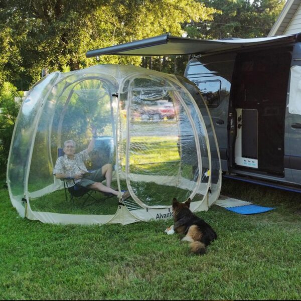 Tent Pop Up Gazebo, 8-10 Person Igloo Dome Garden Patio Canopy Shelter - Image 5