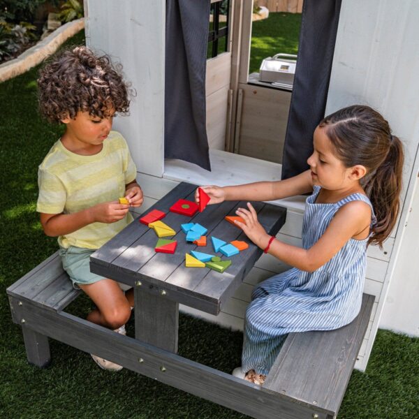 Modern Outdoor Playhouse - White & Raven - Image 7
