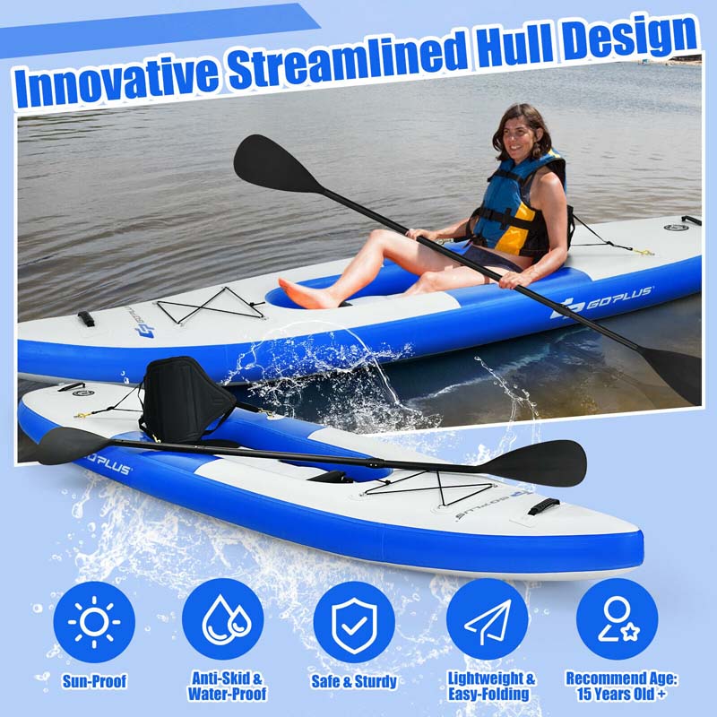 Eletriclife Inflatable Kayak Includes Aluminum Paddle with Hand Pump