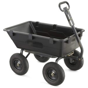 Poly Garden Dump Cart Camping Beach Wagon, 1200 Pound Capacity