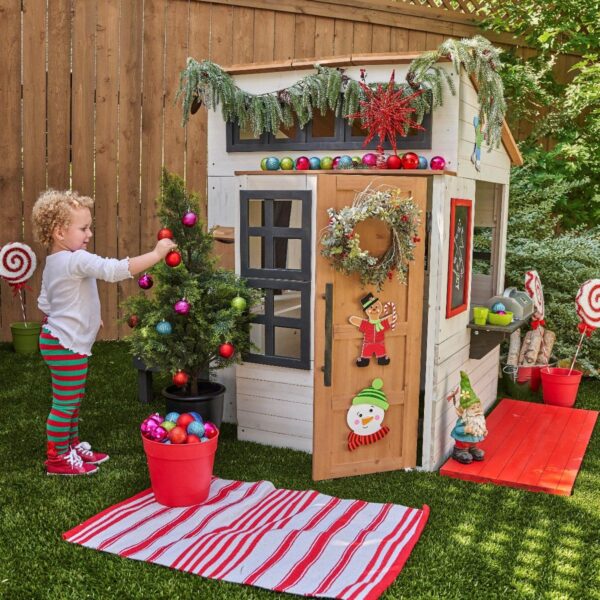 Modern Outdoor Playhouse - White & Raven - Image 21