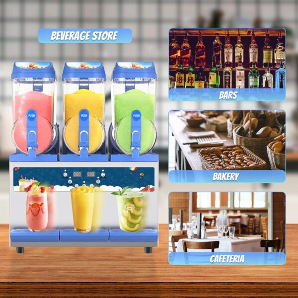 Commercial Slushy Machine - 1000W 30L Tanks Slush Maker Machine 304 Stainless Steel Commercial Margarita Machines Efficient Cooling the Ideal Slushie Maker for Bars Cafes Restaurants - Image 25