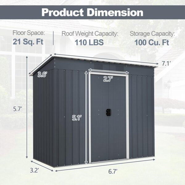 Outdoor Storage Shed with Floor Base - Image 8