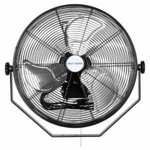 20" Industrial Wall Mount Fan: 4600 CFM, 3-Speed High Velocity, Heavy-Duty Metal Barn Fan, UL Listed