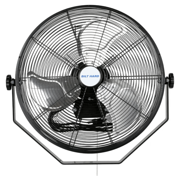 20" Industrial Wall Mount Fan: 4600 CFM, 3-Speed High Velocity, Heavy-Duty Metal Barn Fan, UL Listed